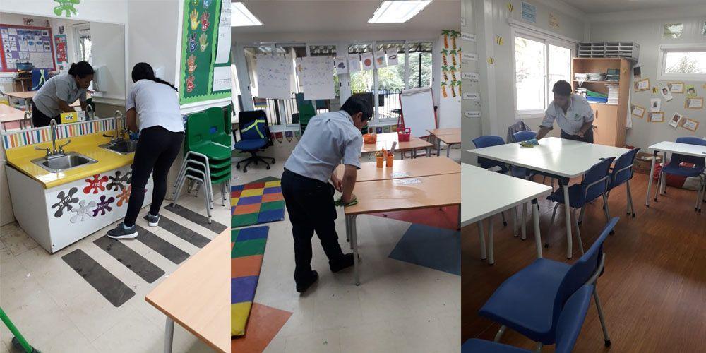 Cleaning of premises in kindergarten